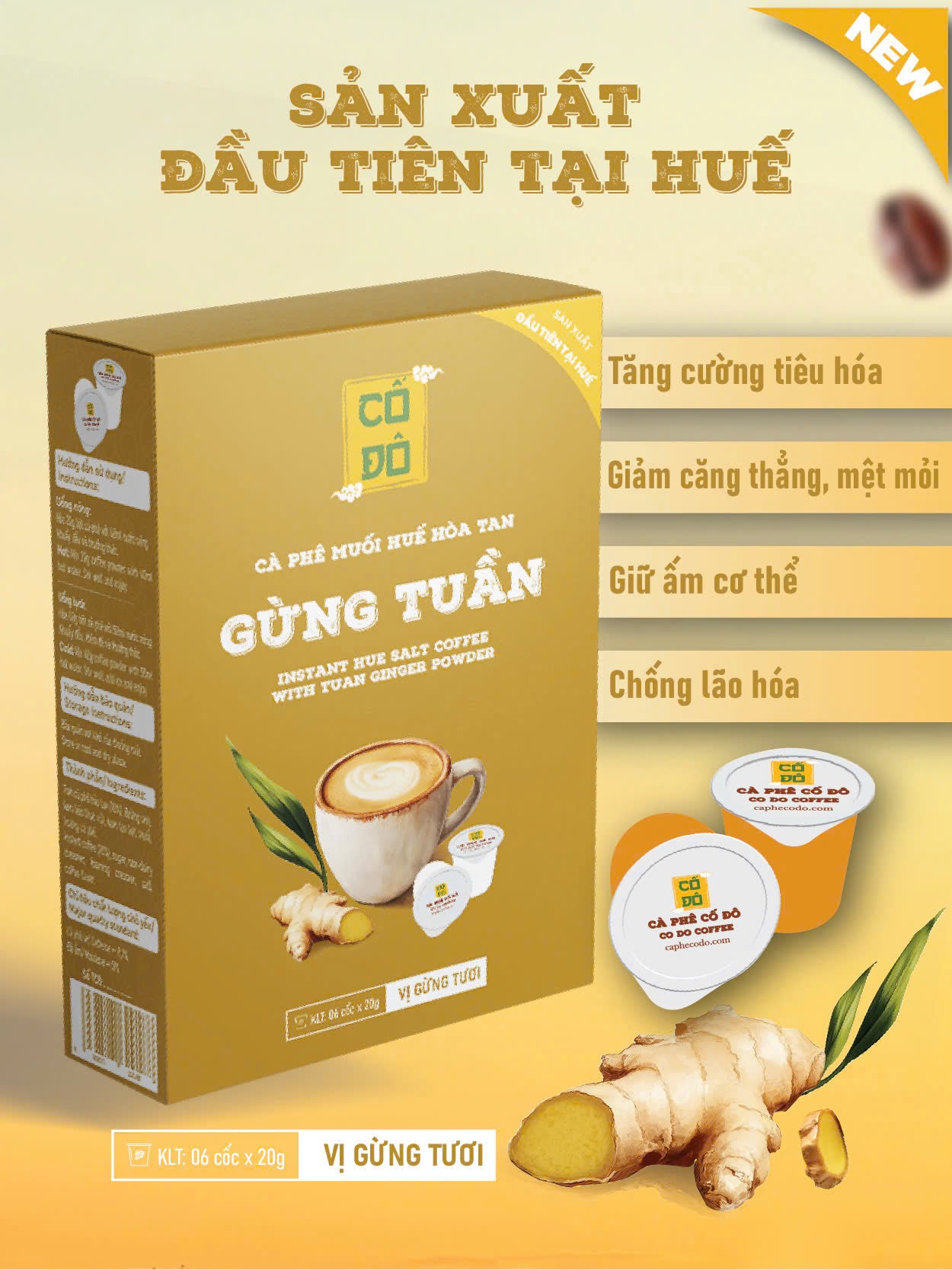 Cà phê muối Huế - Gừng Tuần- MH3